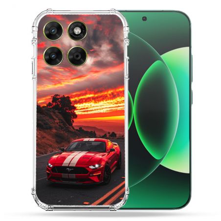 Coque Renforcée Pour Moto G37 / G37 Power / G47 Ford Mustang GT500 Rouge