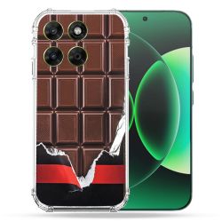 Coque Renforcée Pour Moto G37 / G37 Power / G47 Texture Trompe Oeil Chocolat