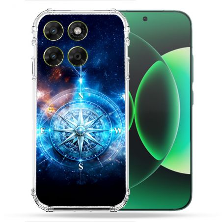 Coque Renforcée Pour Moto G37 / G37 Power / G47 Voyage Rose des Vents Stellaire