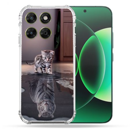 Coque Renforcée Pour Moto G67 / G77 / G87 Animal Chat Reflet