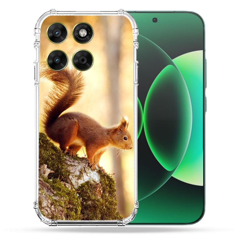 Coque Renforcée Pour Moto G67 / G77 / G87 Animal Ecureuil Bois
