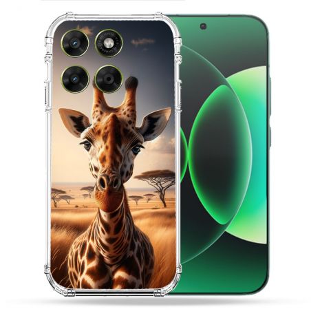 Coque Renforcée Pour Moto G67 / G77 / G87 Animal Girafe Savane