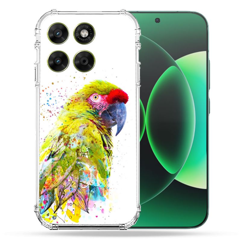 Coque Renforcée Pour Moto G67 / G77 / G87 Animal Perroquet Jaune