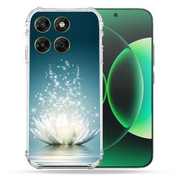 Coque Renforcée Pour Moto G67 / G77 / G87 Fleur Lotus Blanc