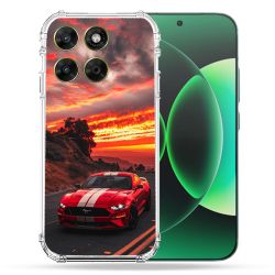 Coque Renforcée Pour Moto G67 / G77 / G87 Ford Mustang GT500 Rouge