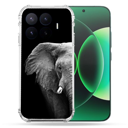 Coque Renforcée Pour Xiaomi 17T Animal Elephant Noir