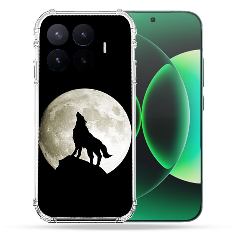 Coque Renforcée Pour Xiaomi 17T Animal Loup Noir