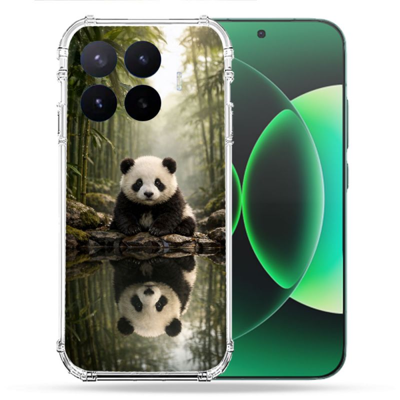 Coque Renforcée Pour Xiaomi 17T Animal Panda Reflet