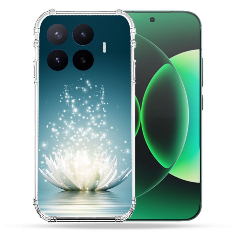 Coque Renforcée Pour Xiaomi 17T Fleur Lotus Blanc