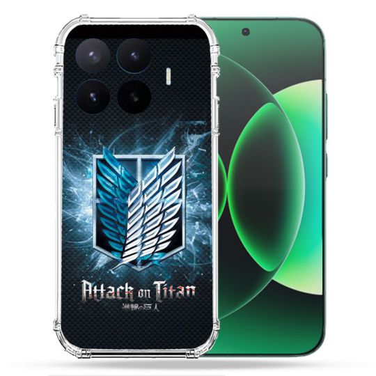 Coque Renforcée Pour Xiaomi 17T Manga Attaque Titans Noir