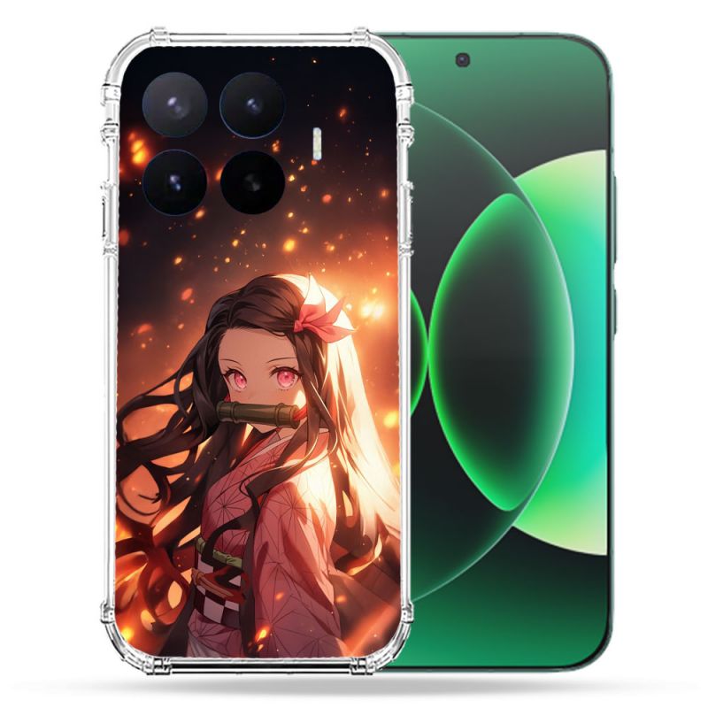 Coque Renforcée Pour Xiaomi 17T Manga Demon Slayer Nezuko Rose