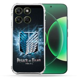 Coque Renforcée Pour Moto G67 / G77 / G87 Manga Attaque Titans Noir