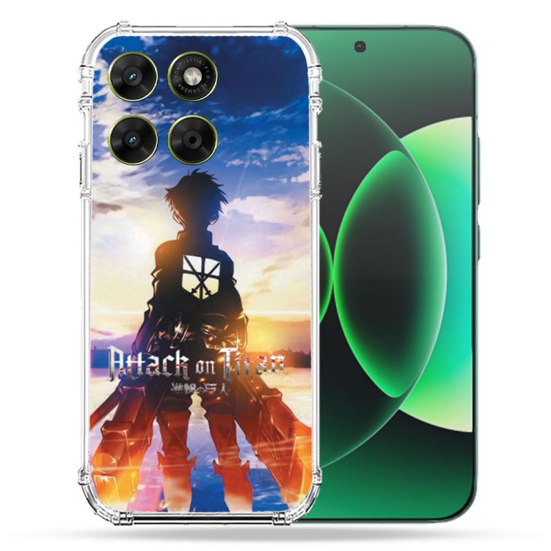 Coque Renforcée Pour Moto G67 / G77 / G87 Manga Attaque Titans Soleil