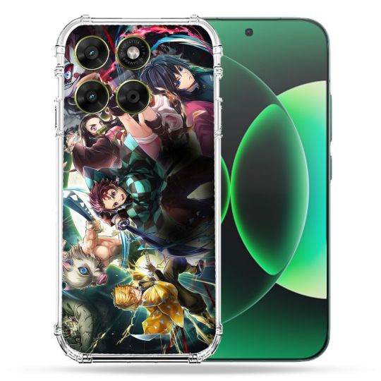 Coque Renforcée Pour Moto G67 / G77 / G87 Manga Demon Slayer Groupe