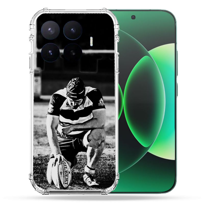 Coque Renforcée Pour Xiaomi 17T Sport Rugby Noir Blanc