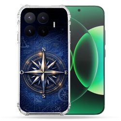 Coque Renforcée Pour Xiaomi 17T Voyage Rose des Vents Marine