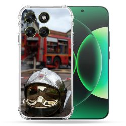 Coque Renforcée Pour Moto G67 / G77 / G87 Pompier Casque Camion