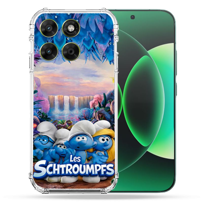 Coque Renforcée Pour Moto G67 / G77 / G87 Schtroumpfs Forêt