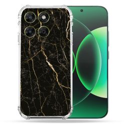 Coque Renforcée Pour Moto G67 / G77 / G87 Texture Marbre Noir