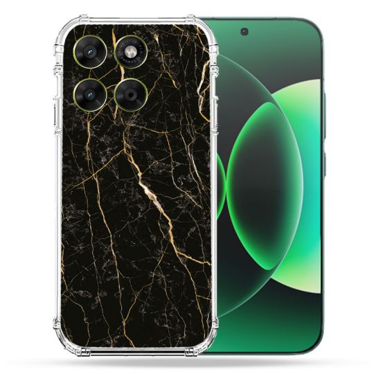 Coque Renforcée Pour Moto G67 / G77 / G87 Texture Marbre Noir