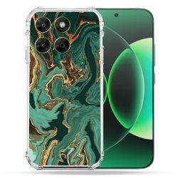 Coque Renforcée Pour Moto G67 / G77 / G87 Texture Marbre Vert
