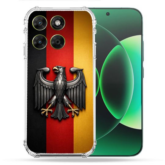 Coque Renforcée Pour Moto G67 / G77 / G87 Voyage Drapeau Allemagne