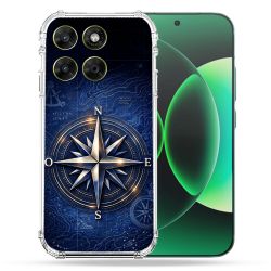 Coque Renforcée Pour Moto G67 / G77 / G87 Voyage Rose des Vents Marine