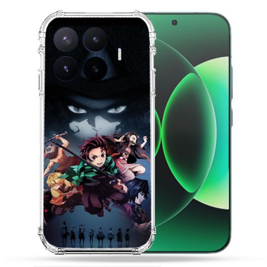Coque Renforcée Pour Xiaomi 17T Pro Manga Demon Slayer Noir