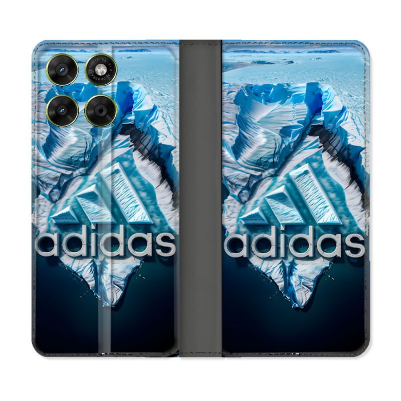 Housse Cuir Portefeuille Pour Motorola Moto G37 / G37 Power / G47 Adidas Iceberg