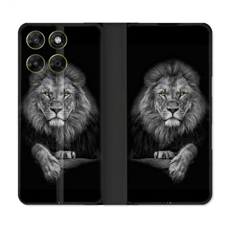 Housse Cuir Portefeuille Pour Motorola Moto G37 / G37 Power / G47 Animal Lion Majestueux