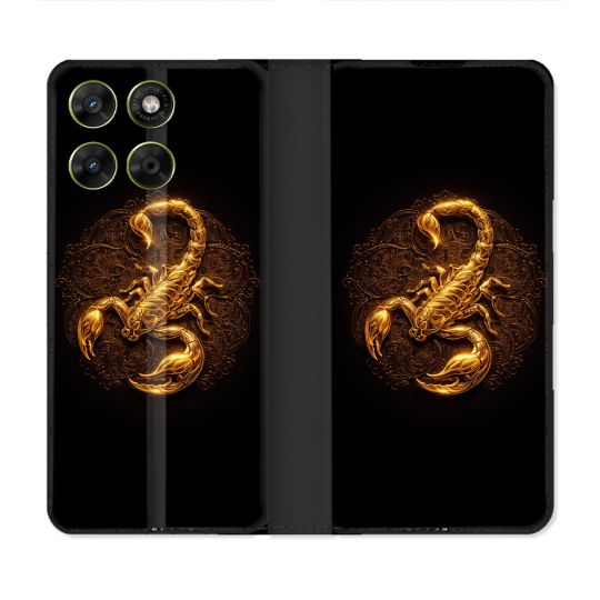 Housse Cuir Portefeuille Pour Motorola Moto G37 / G37 Power / G47 Animal Scorpion Fresque 2026