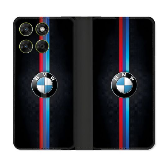 Housse Cuir Portefeuille Pour Motorola Moto G37 / G37 Power / G47 BMW Logo