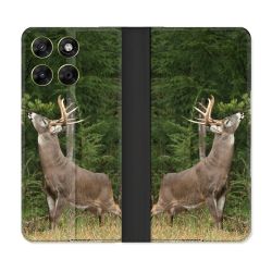 Housse Cuir Portefeuille Pour Motorola Moto G37 / G37 Power / G47 Chasse Cerf