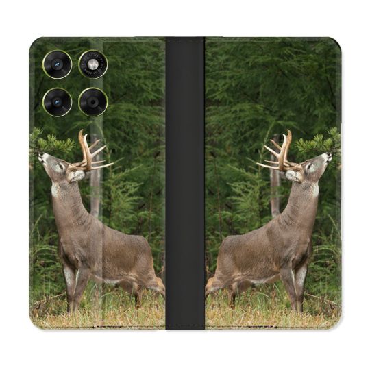 Housse Cuir Portefeuille Pour Motorola Moto G37 / G37 Power / G47 Chasse Cerf