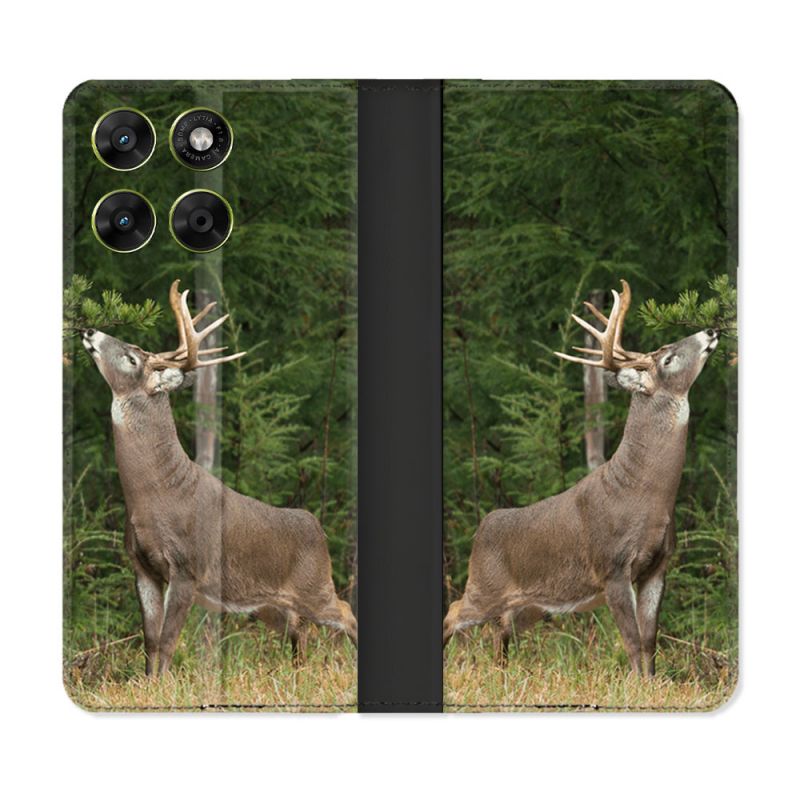 Housse Cuir Portefeuille Pour Motorola Moto G37 / G37 Power / G47 Chasse Cerf