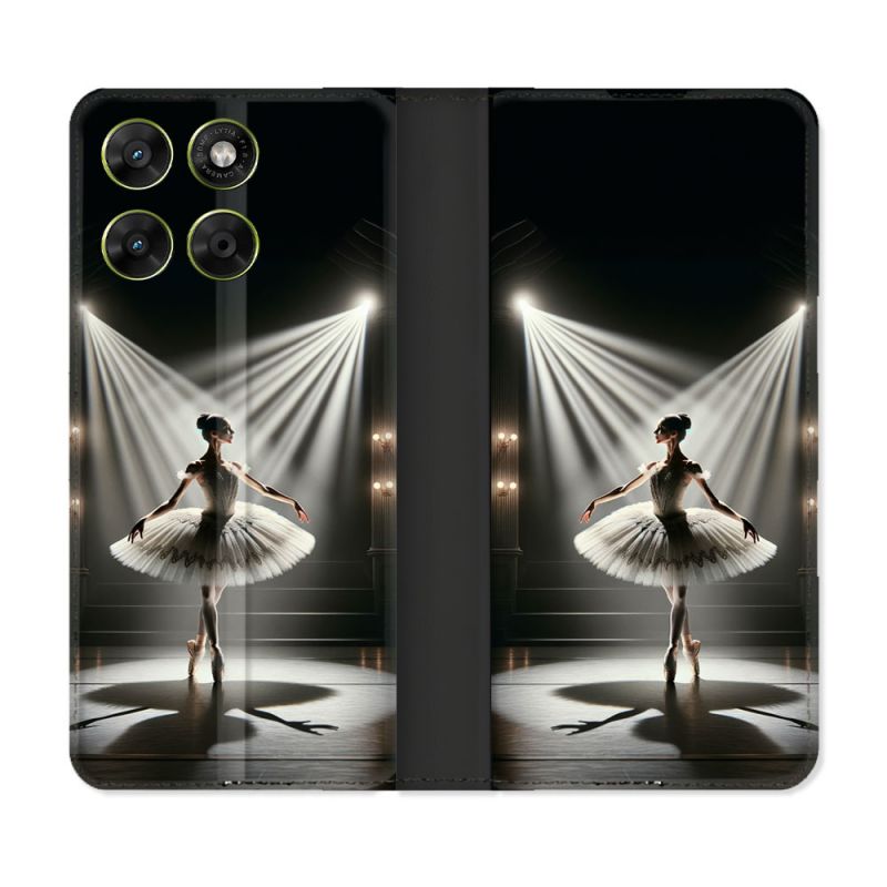Housse Cuir Portefeuille Pour Motorola Moto G37 / G37 Power / G47 Danseuse Lumière