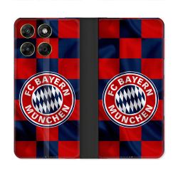 Housse Cuir Portefeuille Pour Motorola Moto G37 / G37 Power / G47 Foot Bayern Munich Carreaux