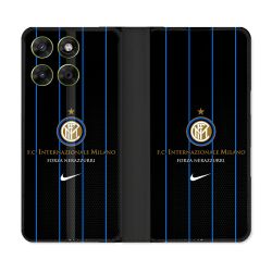 Housse Cuir Portefeuille Pour Motorola Moto G37 / G37 Power / G47 Foot Inter Milan