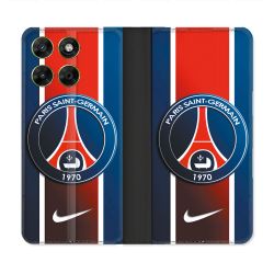Housse Cuir Portefeuille Pour Motorola Moto G37 / G37 Power / G47 Foot PSG 1970