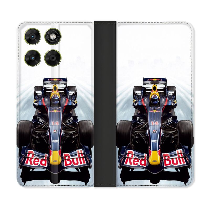 Housse Cuir Portefeuille Pour Motorola Moto G37 / G37 Power / G47 Formule 1 F1 Red Bull