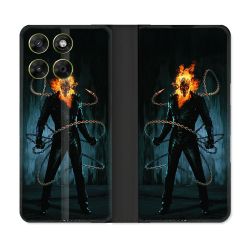 Housse Cuir Portefeuille Pour Motorola Moto G37 / G37 Power / G47 Ghost Rider
