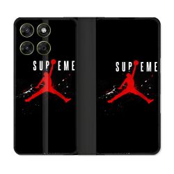 Housse Cuir Portefeuille Pour Motorola Moto G37 / G37 Power / G47 Jordan Supreme Noir