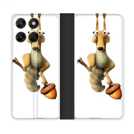 Housse Cuir Portefeuille Pour Motorola Moto G37 / G37 Power / G47 L'âge de Glace Scratch Suspendu