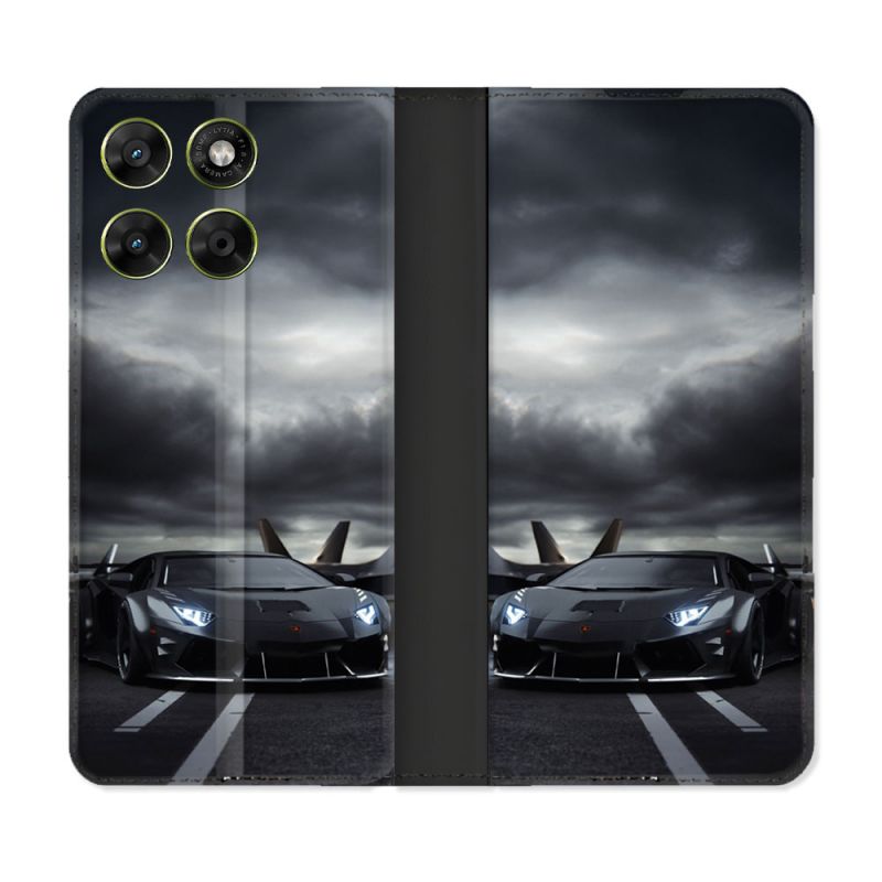 Housse Cuir Portefeuille Pour Motorola Moto G37 / G37 Power / G47 Lamborghini Avion