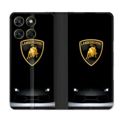 Housse Cuir Portefeuille Pour Motorola Moto G37 / G37 Power / G47 Lamborghini Noir