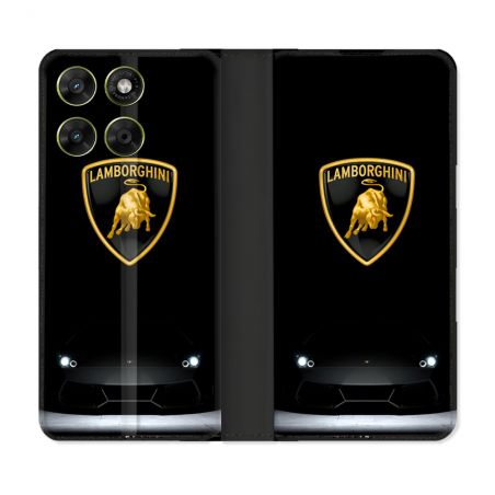 Housse Cuir Portefeuille Pour Motorola Moto G37 / G37 Power / G47 Lamborghini Noir