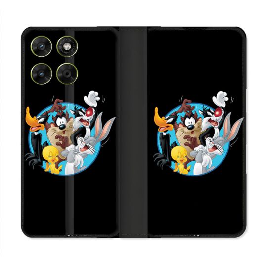 Housse Cuir Portefeuille Pour Motorola Moto G37 / G37 Power / G47 Looney Tunes