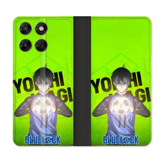 Housse Cuir Portefeuille Pour Motorola Moto G37 / G37 Power / G47 Manga Blue Lock Yoichi Isagi