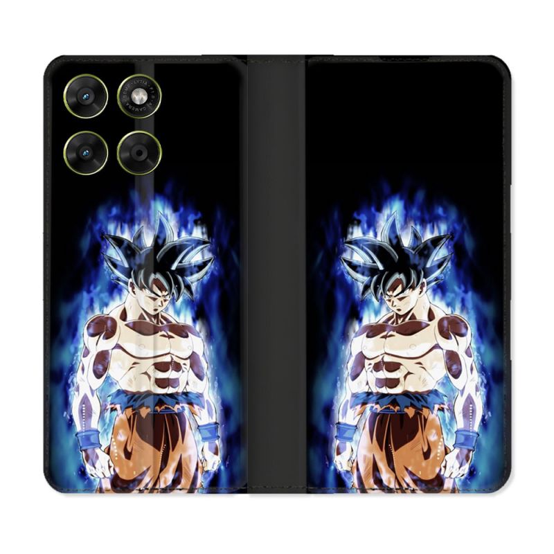 Housse Cuir Portefeuille Pour Motorola Moto G37 / G37 Power / G47 Manga Dragon Ball Sangoku Noir