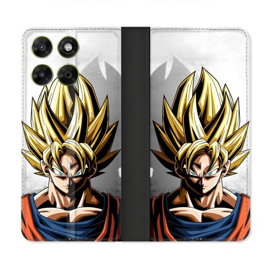 Housse Cuir Portefeuille Pour Motorola Moto G37 / G37 Power / G47 Manga Dragon Ball Sangoku Portrait
